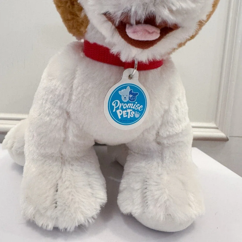 Promise Pets Build A Bear Brown‎ White Dog Plush Green Brown Eyes Heterochromia